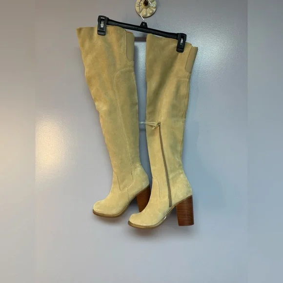 NWOB Kelsi Dagger Brooklyn Logan Fawn Suede Over-the-Knee Women's Boots 8 - Picture 4 of 16